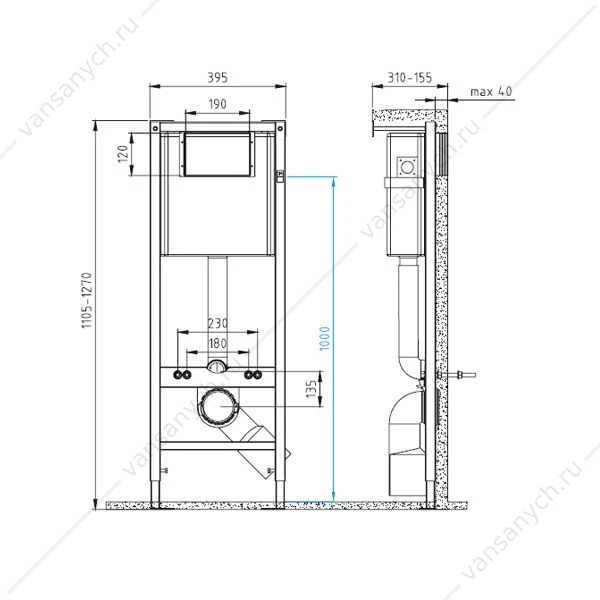 Комплект Cersanit CARINA XL CO DPL EO slim: унитаз безободковый с сиденьем (микролифт. тонкое) + инсталляция VECTOR с кнопкой CORNER пластик белый, 64119