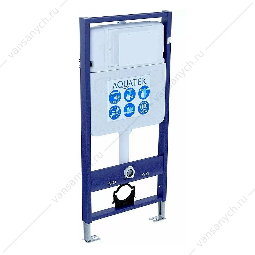 Унитаз безободковый Бетта с инсталляцией Aquatek Standart + сиденье микролифт, SET AQUATEK БЕТТА