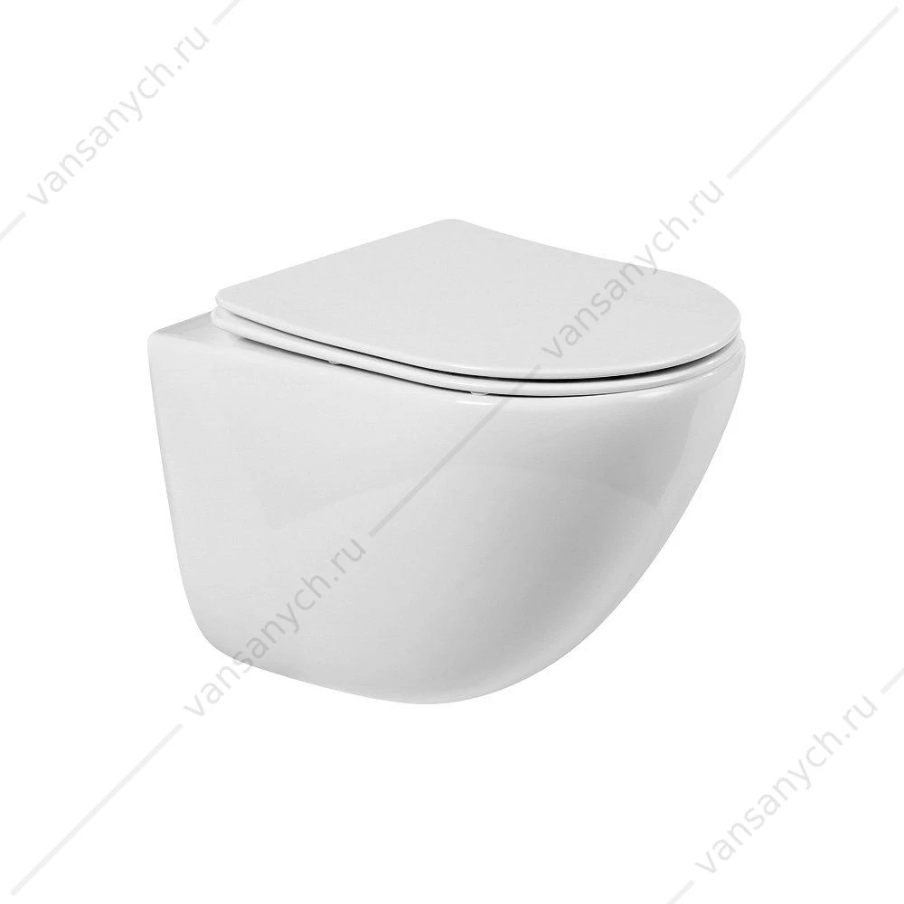 Унитаз безободковый подвесной BELBAGNO AMANDA, белый, BB051CHR