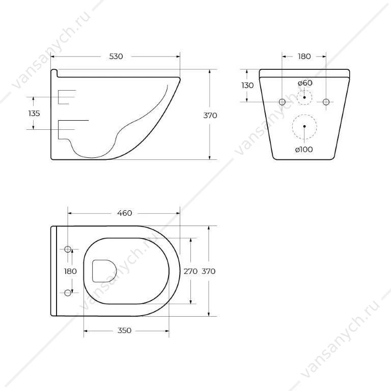 Унитаз безободковый подвесной BELBAGNO SENSO-TOR, белый, BB017CH-TOR
