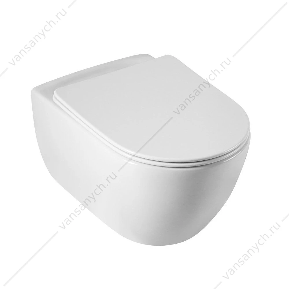 Унитаз с функцией биде безободковый CEZARES COMFORT, белый, CZR-191-TH/BS