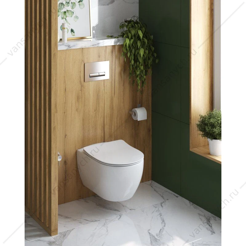 Унитаз с функцией биде безободковый CEZARES COMFORT, белый, CZR-191-TH/BS