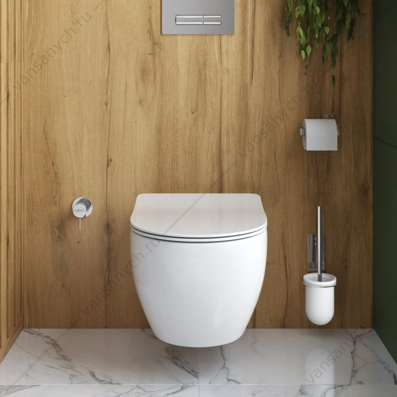 Унитаз с функцией биде безободковый CEZARES COMFORT, белый, CZR-191-TH/BS