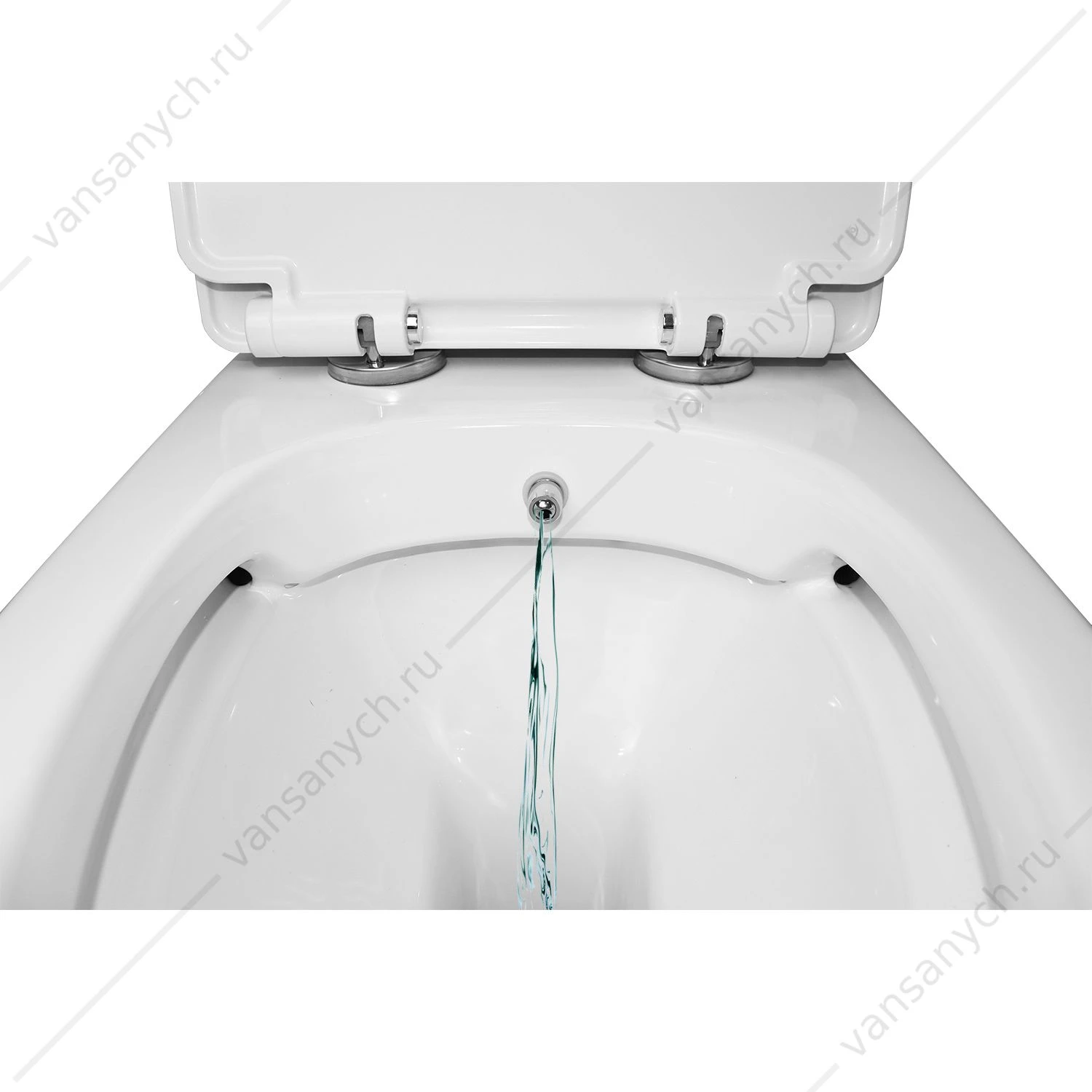 Унитаз-моноблок с функцией биде безободковый AZARIO Sente, сиденье микролифт, быстросъем AZ-8614B