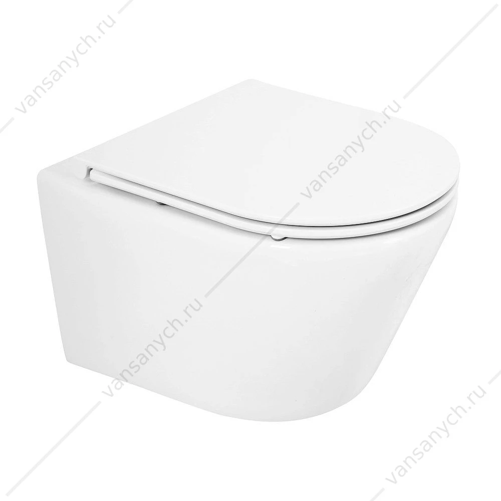 Унитаз безободковый ВELBAGNO TRE подвесной с сиденьем микролифт, быстросъем, BB8001CHR/SC