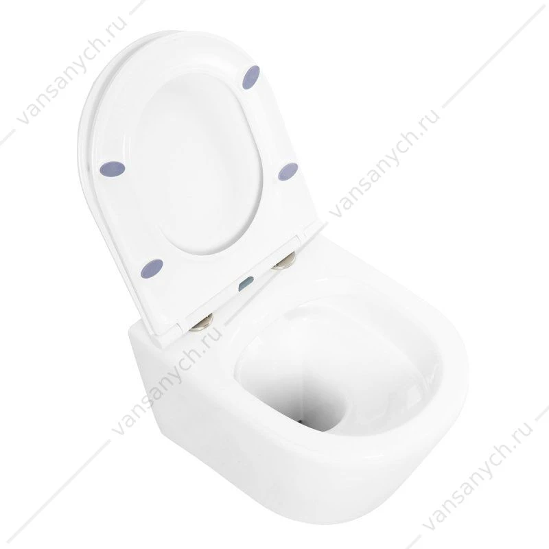 Унитаз безободковый ВELBAGNO TRE подвесной с сиденьем микролифт, быстросъем, BB8001CHR/SC