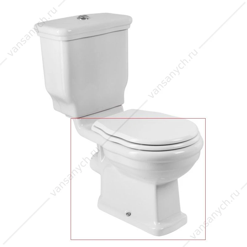 Чаша безободкового унитаза-компакт BELBAGNO BOHEME P-TRAP горизонт. выпуск BB115CPR