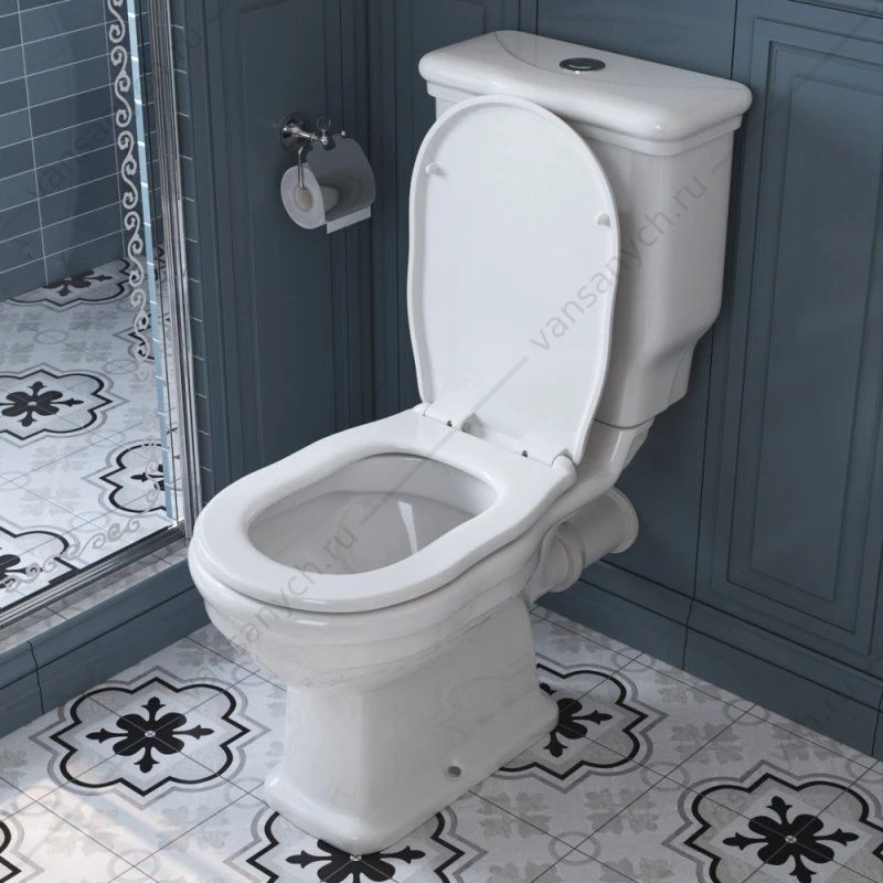 Чаша безободкового унитаза-компакт BELBAGNO BOHEME P-TRAP горизонт. выпуск BB115CPR