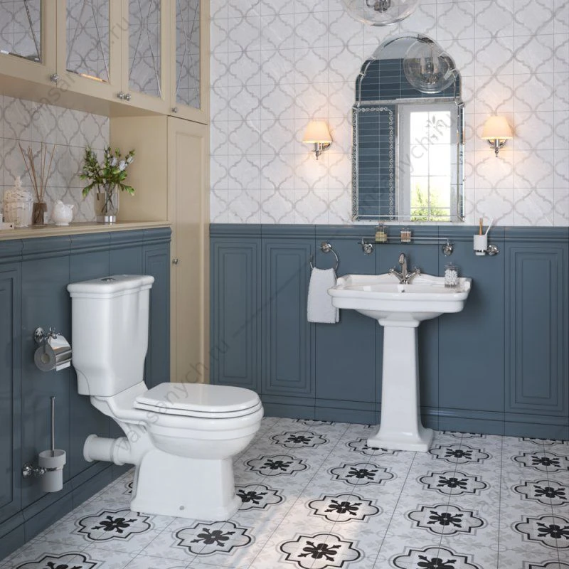 Чаша безободкового унитаза-компакт BELBAGNO BOHEME P-TRAP горизонт. выпуск BB115CPR