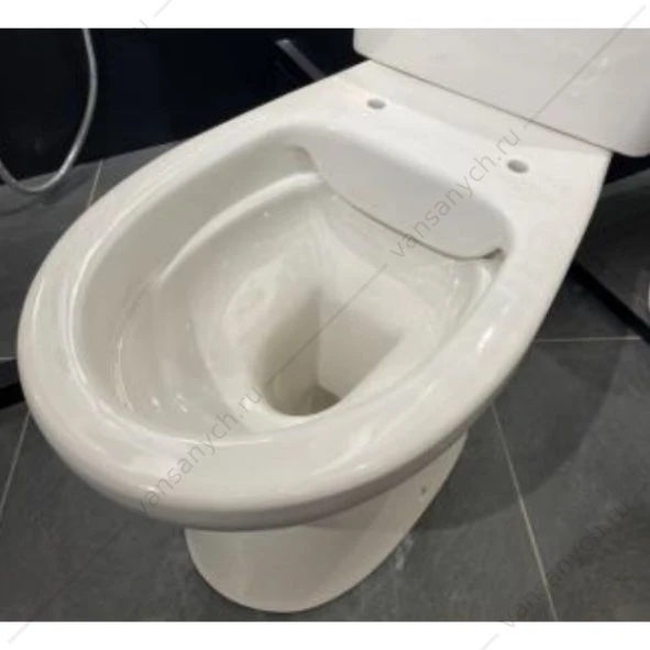 Унитаз компакт безободковый Vitra Norm Zeitgeist, с сиденьем микролифт, 9864B099-7208