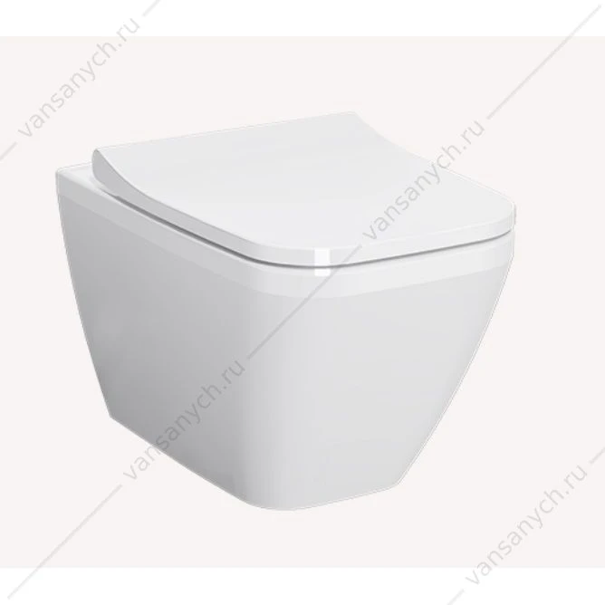 Унитаз безободковый Integra Square подвесной, белый, 7082B003-0075
