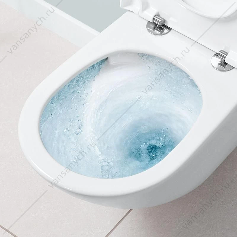 Унитаз безободковый Villeroy & Boch SUBWAY 3.0 с сиденьем (микролифт, быстросъем) 4670TS01 комбипак, подвесной