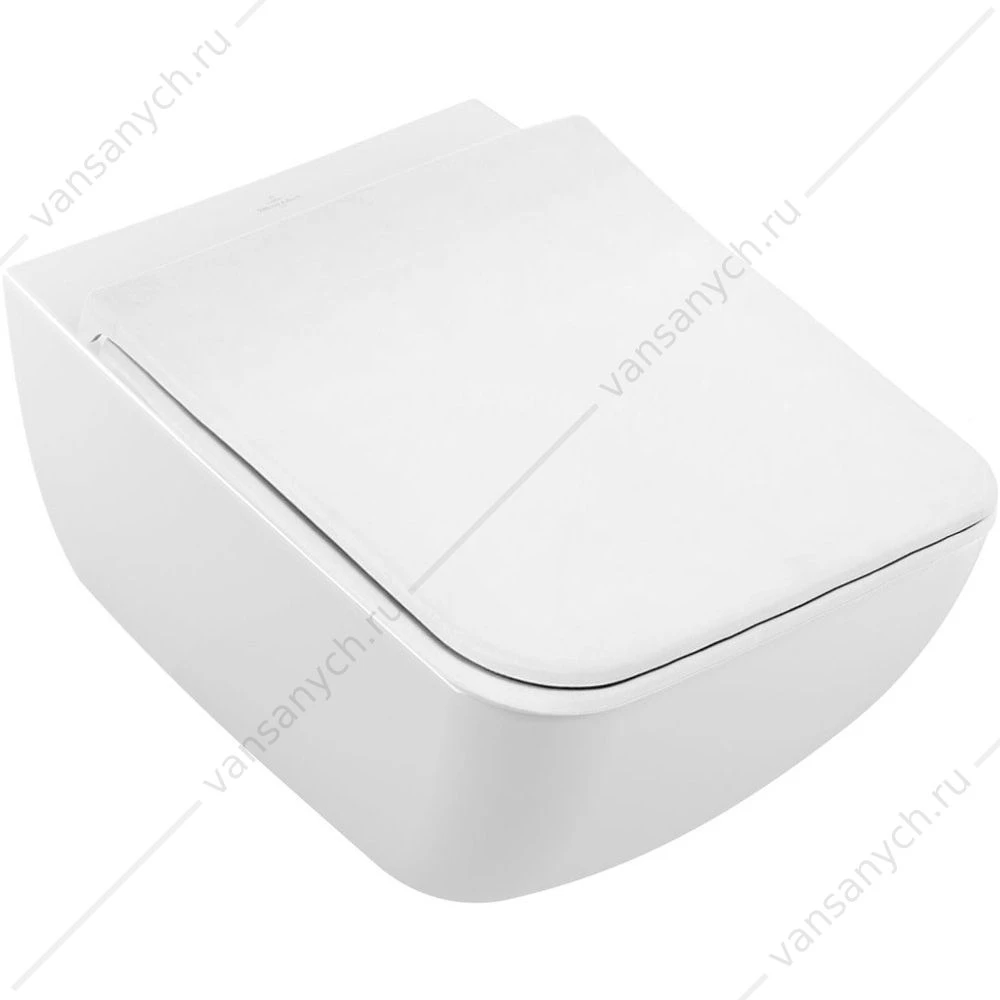 Унитаз безободковый Villeroy & Boch VENTICELLO с сиденьем микролифт комбипак подвесной 4611RL01