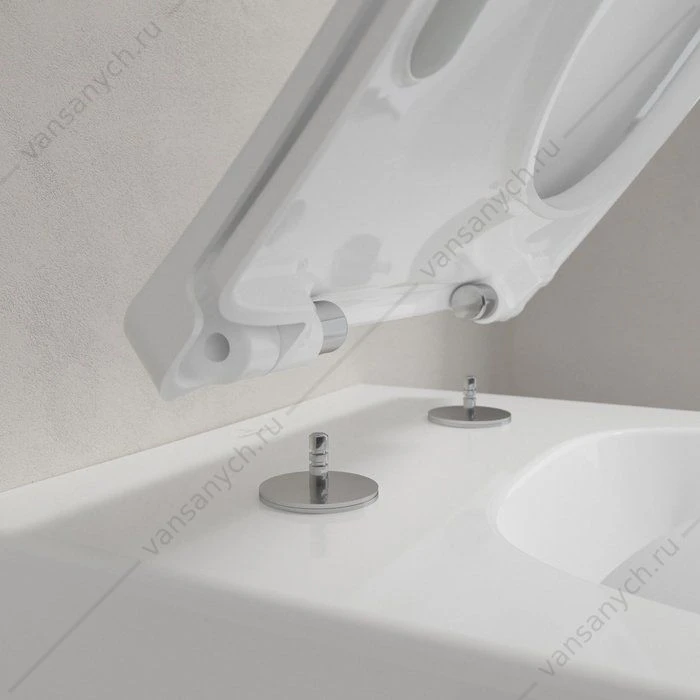 Унитаз безободковый Villeroy & Boch VENTICELLO с сиденьем микролифт комбипак подвесной 4611RL01