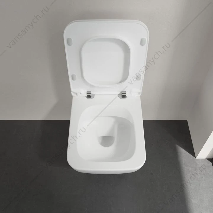Унитаз безободковый Villeroy & Boch VENTICELLO с сиденьем микролифт комбипак подвесной 4611RL01