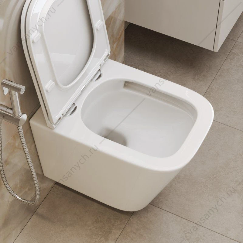 Унитаз безободковый BELBAGNO ARDENTE-TOR смыв TORNADO, подвесной белый BB520CH-TOR