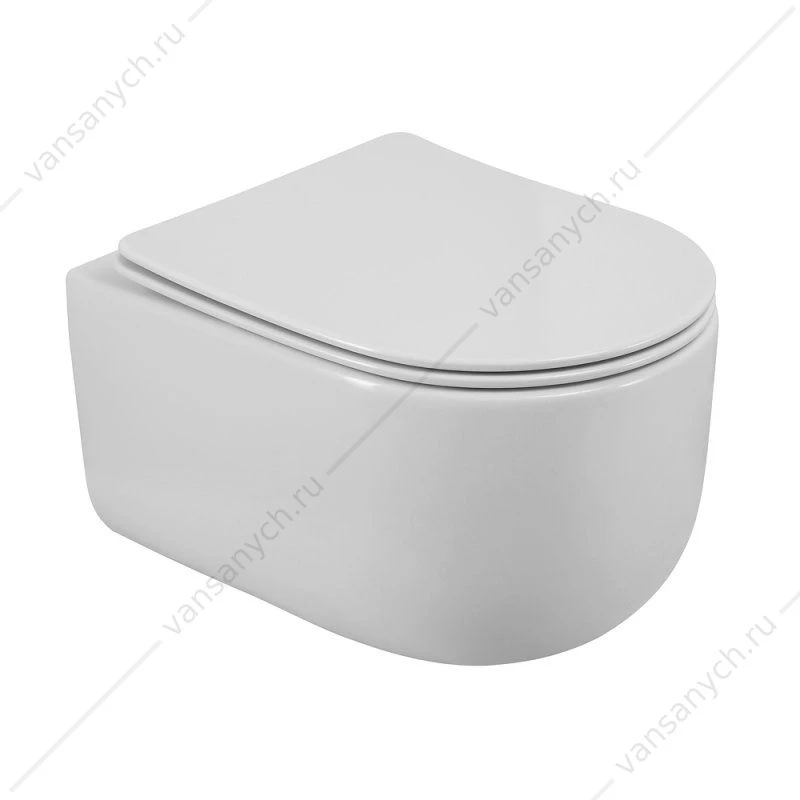 Унитаз безободковый BELBAGNO SOFT-TOR смыв TORNADO, подвесной белый BB084CH-TOR