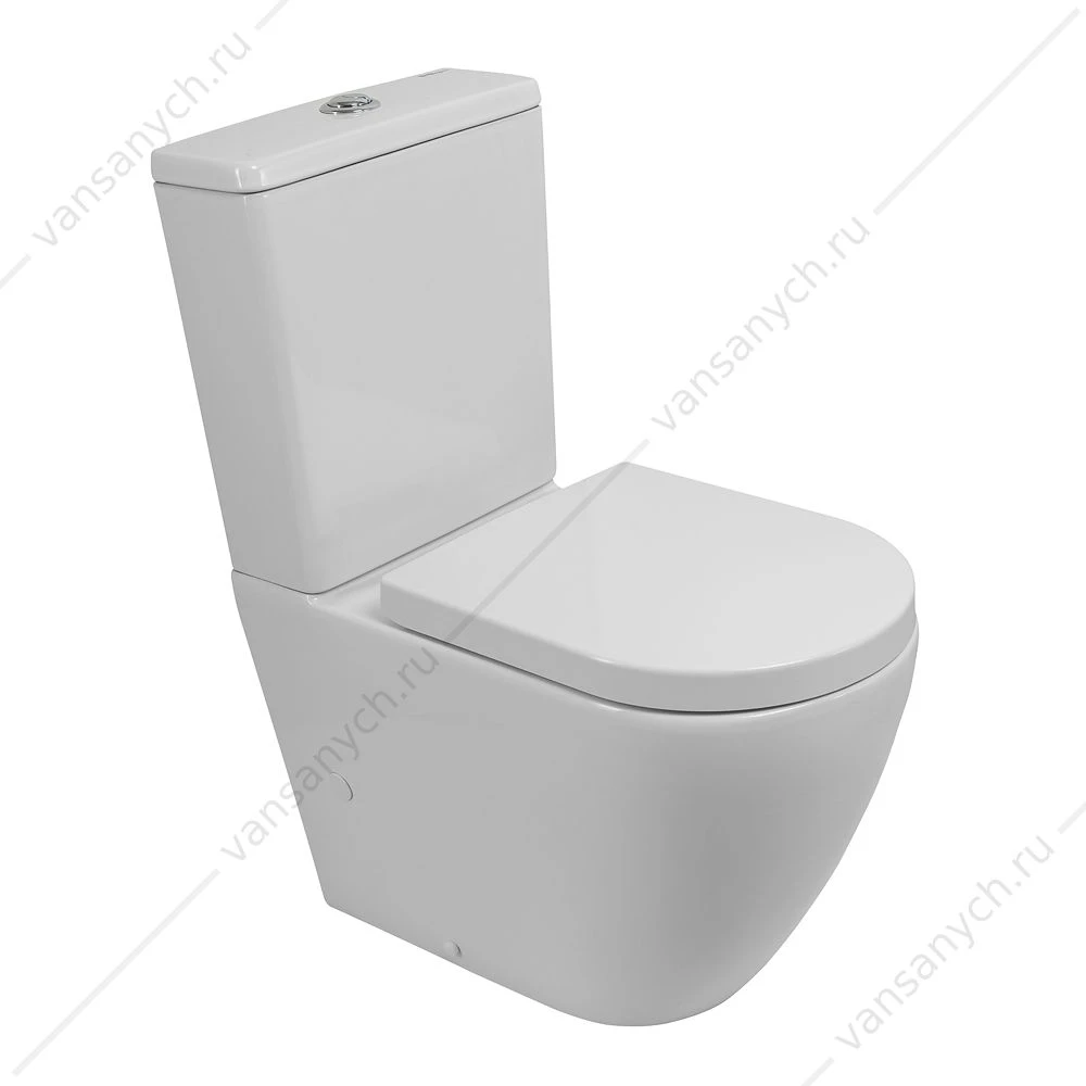 Чаша унитаза безободкового BELBAGNO SFERA-TOR, смыв TORNADO, белый BB2141CP-TOR