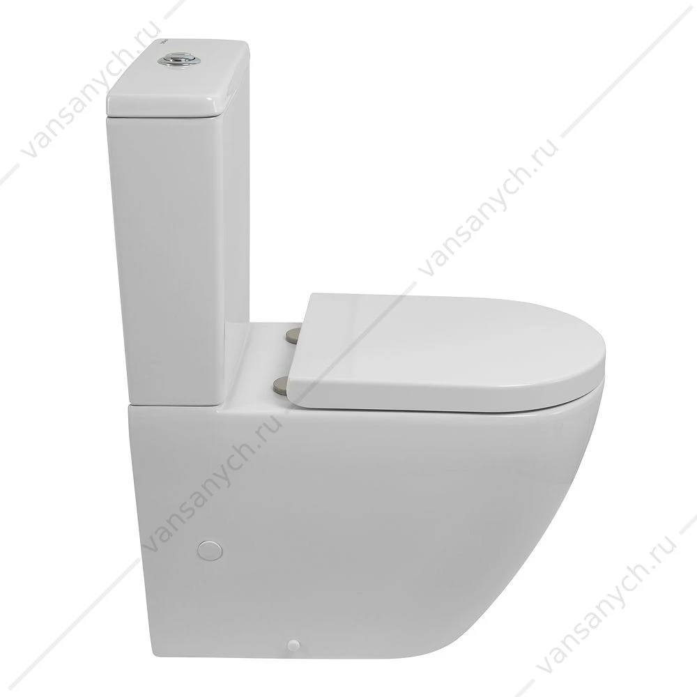Чаша унитаза безободкового BELBAGNO SFERA-TOR, смыв TORNADO, белый BB2141CP-TOR