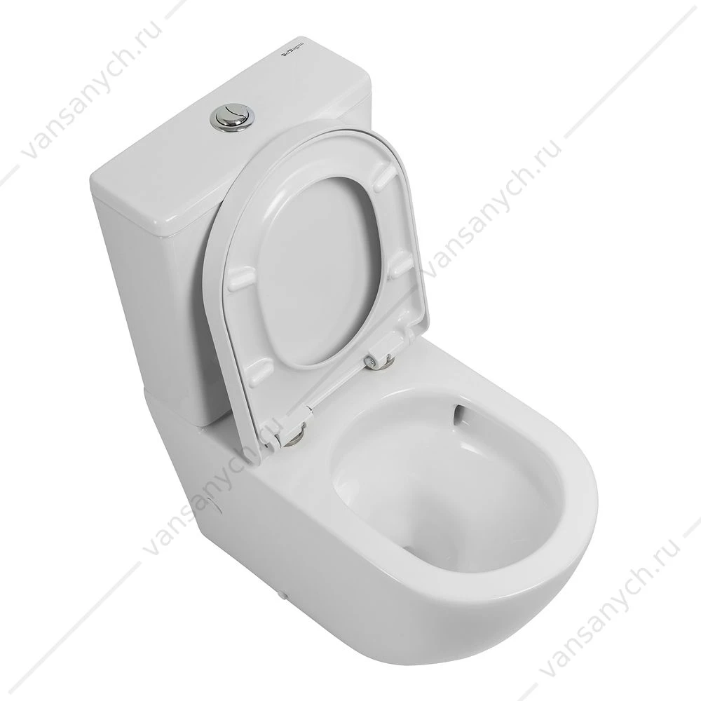 Чаша унитаза безободкового BELBAGNO SFERA-TOR, смыв TORNADO, белый BB2141CP-TOR