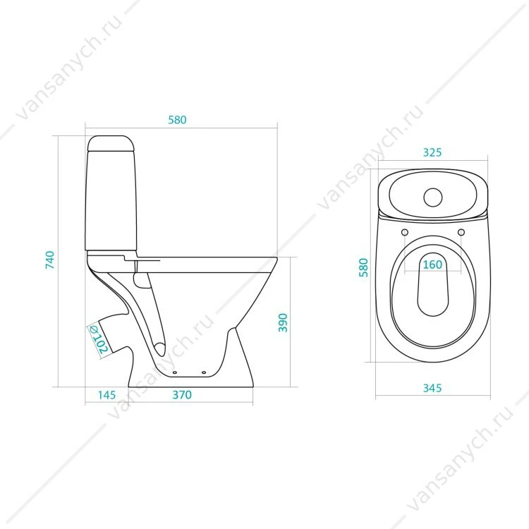 Унитаз-компакт Римини, 1WH302130