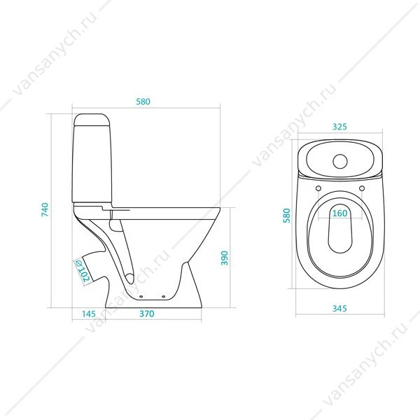Унитаз-компакт Римини, 1WH501523