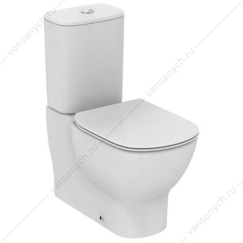 Унитаз безободковый Tesi AquaBlade с тонким сиденьем микролифт