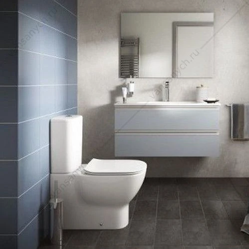 Унитаз безободковый Tesi AquaBlade с тонким сиденьем микролифт