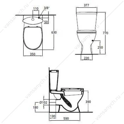Унитаз Ideal Standard Oceane Junior с сиденьем микролифт (W909001)