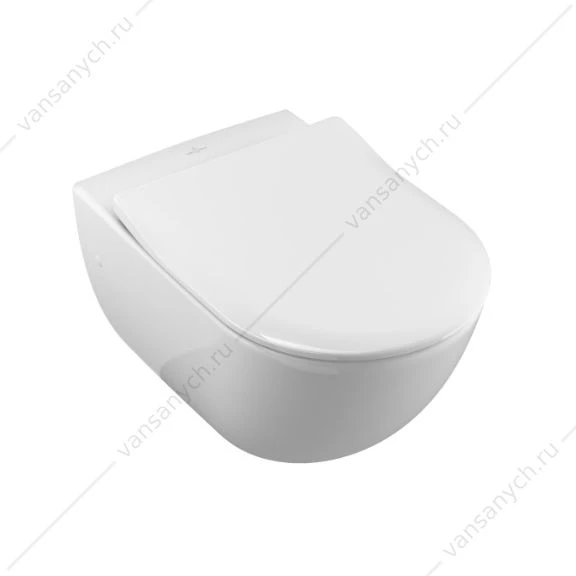 Унитаз подвесной Villeroy & Boch SUBWAY 375х565мм CeramicPlus 660010R1P