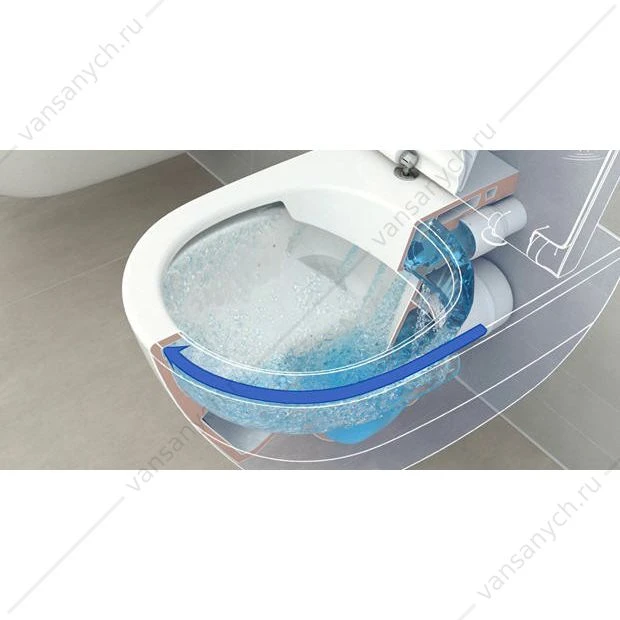 Унитаз безободковый с сиденьем, подвесной VILLEROY & BOCH Subway 2.0, 5614R201