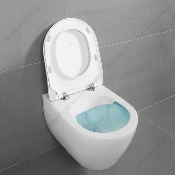 Унитаз безободковый с сиденьем, подвесной VILLEROY & BOCH Subway 2.0, 5614R201
