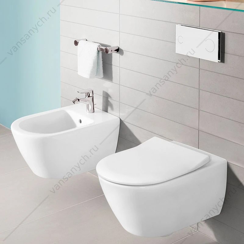 Сиденье для унитаза VILLEROY & BOCH Subway 2.0 SLIMSEAT быстросъем, микролифт, 9M78S101