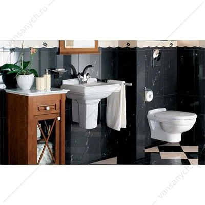 Унитаз подвесной VILLEROY & BOCH Hommage 370*600 мм, цвет star white/CP 6661B0R1