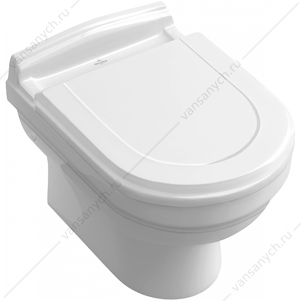 Унитаз подвесной VILLEROY & BOCH Hommage 370*600 мм, цвет star white/CP 6661B0R1