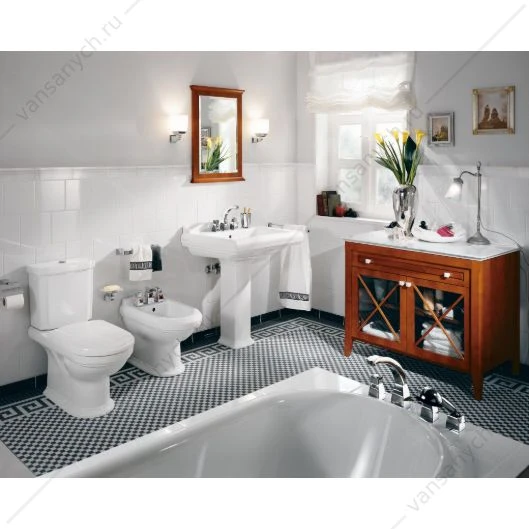 Чаша унитаза напольного VILLEROY & BOCH Hommage 370х725мм, под бачок 7721, CP 666210R1