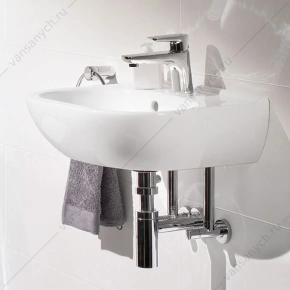 Раковина 50х40 VILLEROY & BOCH O.Novo с переливом, с 1 отв. под смеситель, weiss alpin, 53605001