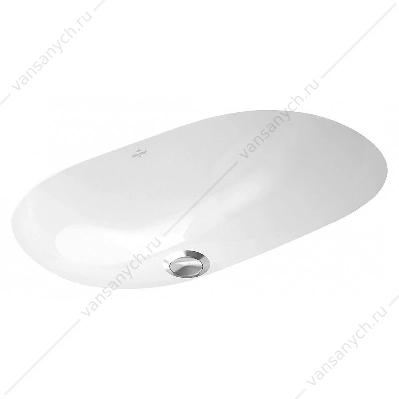 Раковина 53х32 VILLEROY & BOCH O.Novo встраиваемая снизу,  белый альпин, 41625001