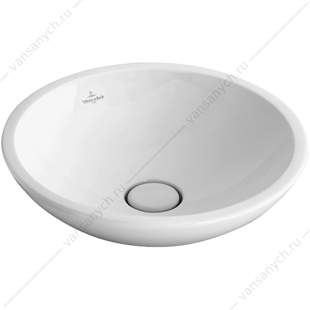 Раковина 43х43 для установки на столешницу VILLEROY & BOCH Loop & Friends D=430 mm без отв, 51440001