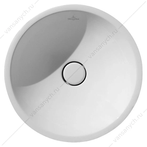 Раковина 43х43 для установки на столешницу VILLEROY & BOCH Loop & Friends D=430 mm без отв, 51440001