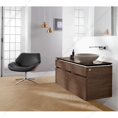 Раковина 43х43 для установки на столешницу VILLEROY & BOCH Loop & Friends D=430 mm без отв, 51440001
