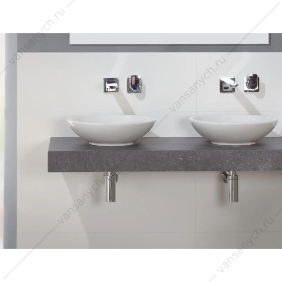 Раковина 43х43 для установки на столешницу VILLEROY & BOCH Loop & Friends D=430 mm без отв, 51440001