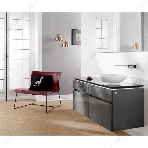 Раковина 43х43 для установки на столешницу VILLEROY & BOCH Loop & Friends D=430 mm без отв, 51440001