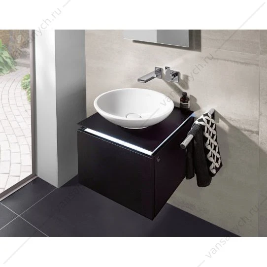 Раковина 43х43 для установки на столешницу VILLEROY & BOCH Loop & Friends D=430 mm без отв, 51440001