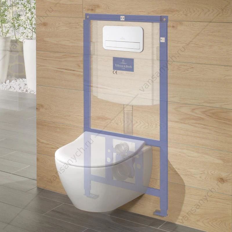Инсталляция для подвесного унитаза VILLEROY & BOCH ViConnect  1120/525/130 мм с крепежом и ножками 9224 6100