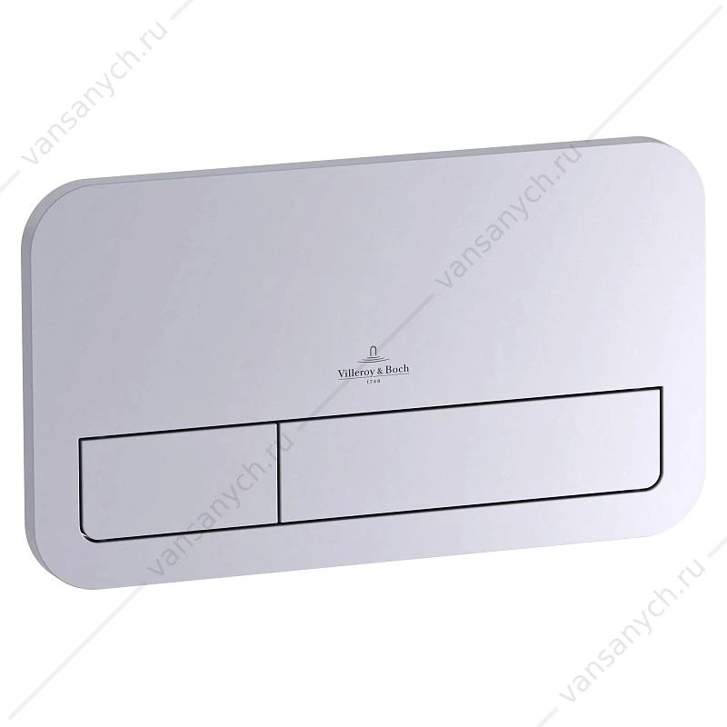 Кнопка смыва VILLEROY & BOCH ViConnect двухрежимная Flush Plate E200, хром 9224 9061