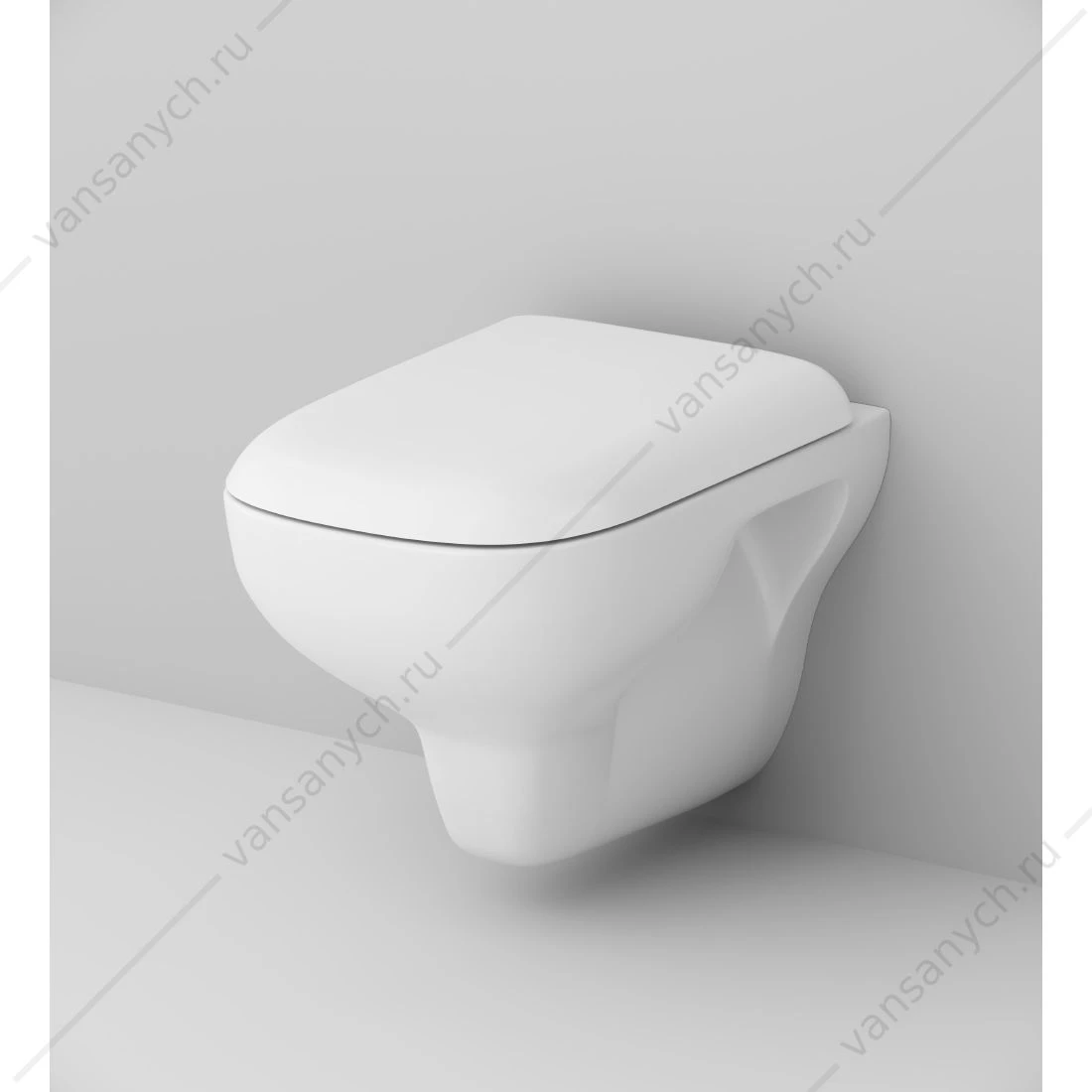 Унитаз безободковый подвесной  AM.PM Like FlashClean сиденье микролифт, C801700SC