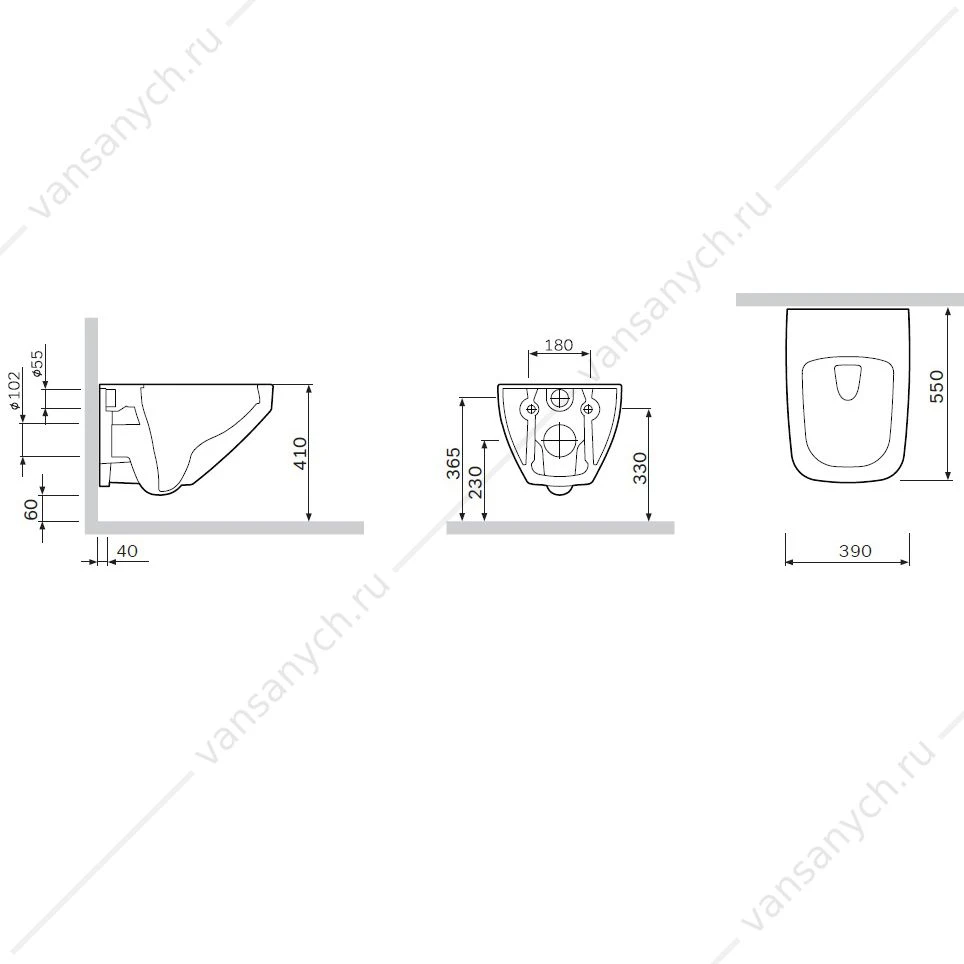 Унитаз безободковый подвесной AM.PM Inspire V2.0 FlashClean с сид. микролифт C50A1700SC