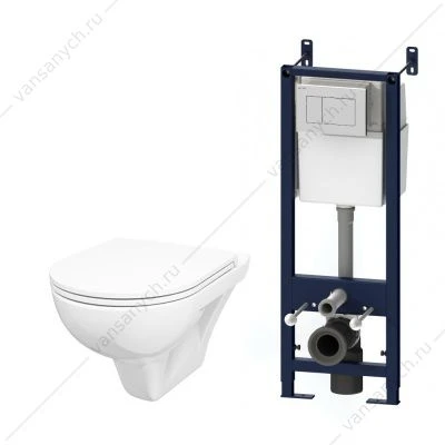 Инсталляция с подвесным унитазом AM.PM Gem клав белая, сид. м/лифт IS301.901738