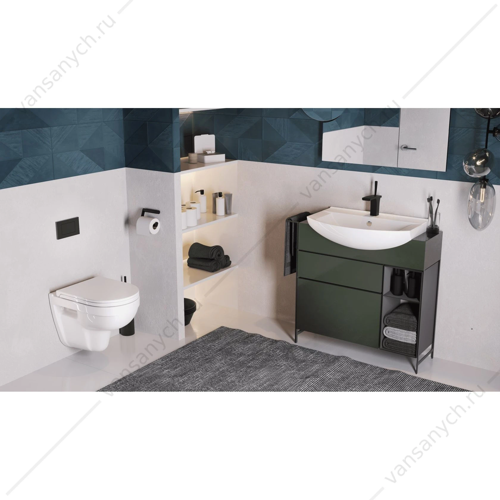 Унитаз подвесной Sanita luxe Best, сиденье с микролифтом, быстросъем, BSTSLWH0104